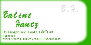 balint hantz business card